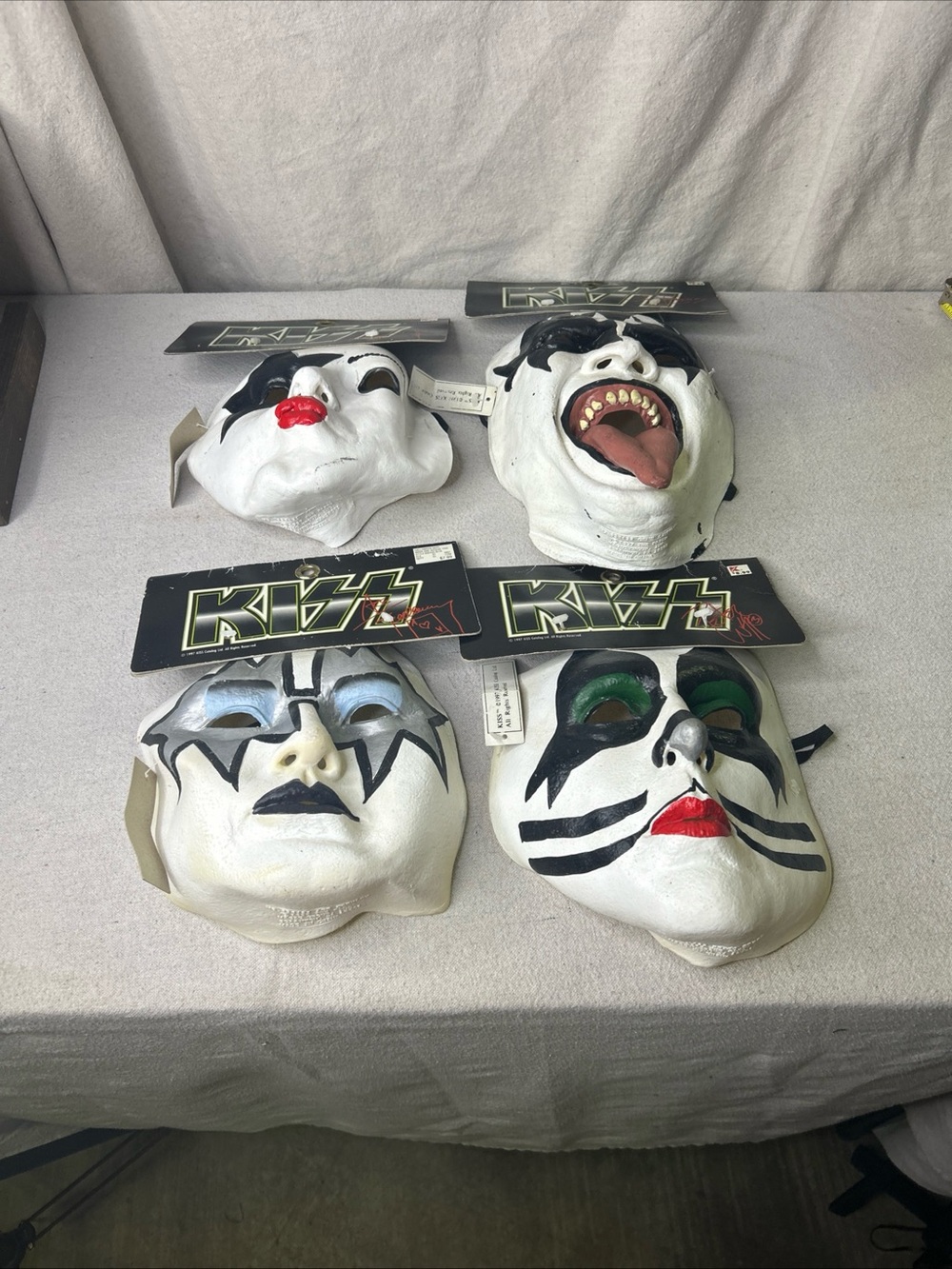 KissCostume Masks - White with Black, Red, Green & Blue Accents